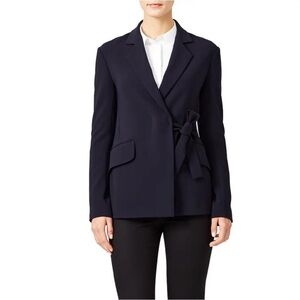 THEORY Classic Blazer With Tie Closure NIBEL ADMIRAL CREPE 0